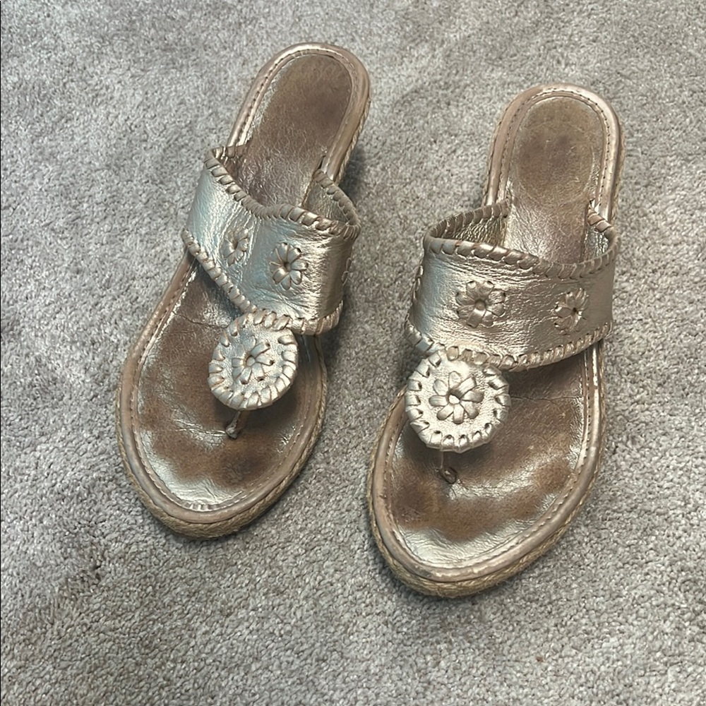Jack Rogers Gold Women's Sandals